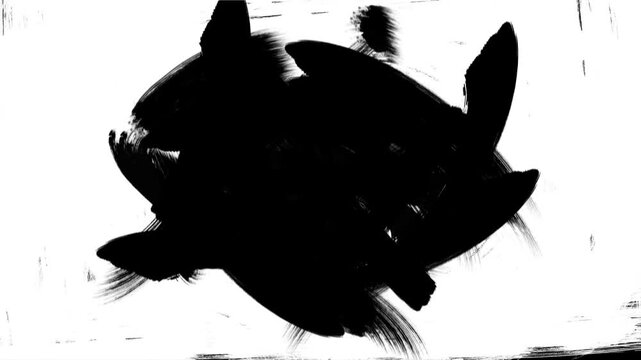 High contrast white transition with irregular black distressed marks, useful as a creative matte, reveal, texture layer, video transition and cinematic editing element.
