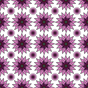 Seamless background wallpaper flower floral Christmas pink daisy pattern 