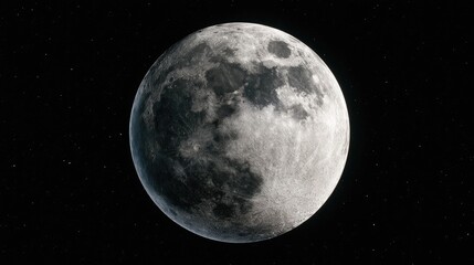 Obraz premium A detailed, illuminated sphere of a celestial body against a dark, star-speckled backdrop