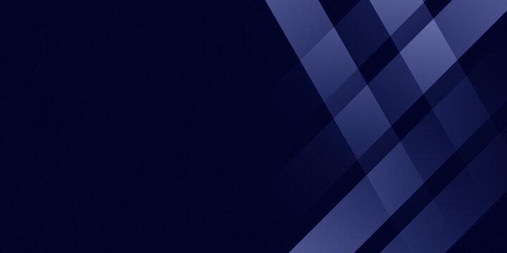 Dark blue abstract background featuring diagonal geometric layers, intersecting lines, and a smooth grainy texture. Hand crafted digital abstract background.