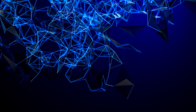 3D Technology Network Copy Space Background