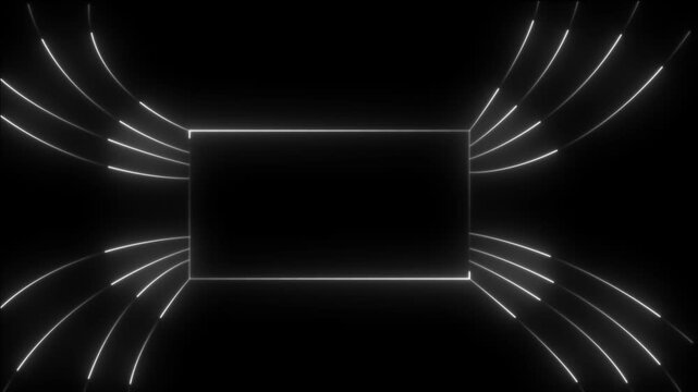 Noe red and blue color lines loop animation on black , background Abstract beautiful neon pattern lines purple purple color moving animation. abstract beautiful technology background rectangle video.