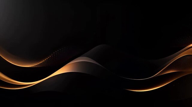 Black luxury corporate background with golden lines