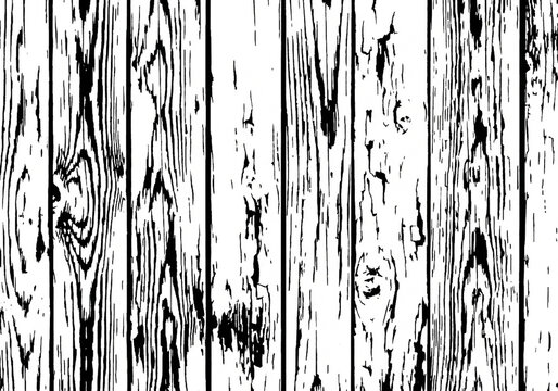 Vertical weathered wooden planks vector illustration with rustic grain texture pattern