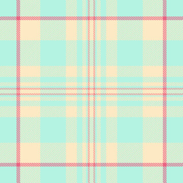 Variety tartan plaid fabric, mexico textile pattern background. Rich vector seamless texture check in light and bisque colors.