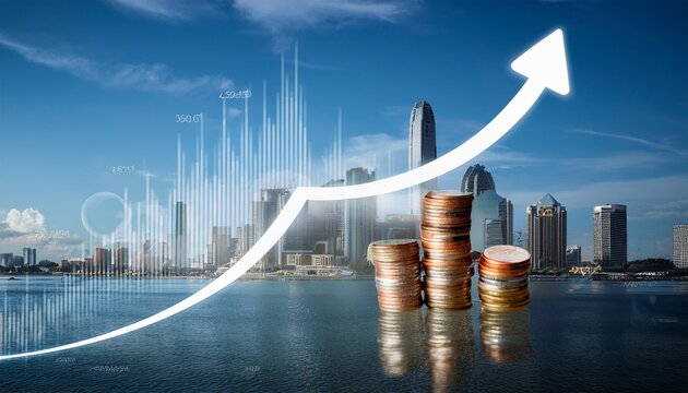 financial support lower debt income ratio and steady savings in office business concept