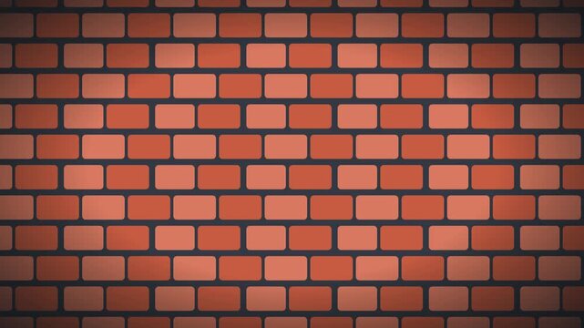 Red brick wall pattern background texture animation looping seamlessly