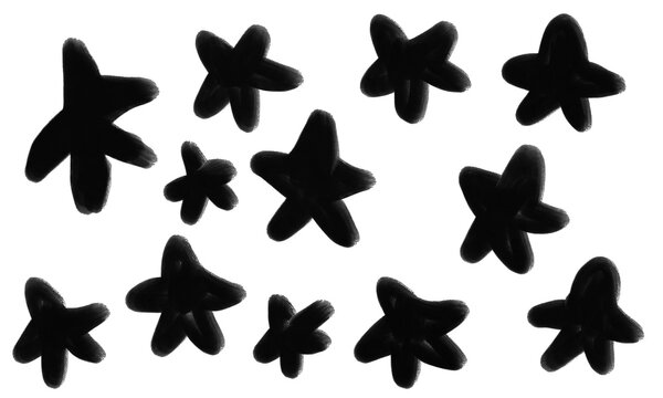 手描きの黒い星 ハロウィン