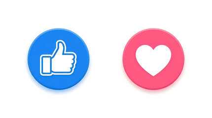 Fototapeta premium Blue medical cross symbol on light blue and pink heart shape background illustration