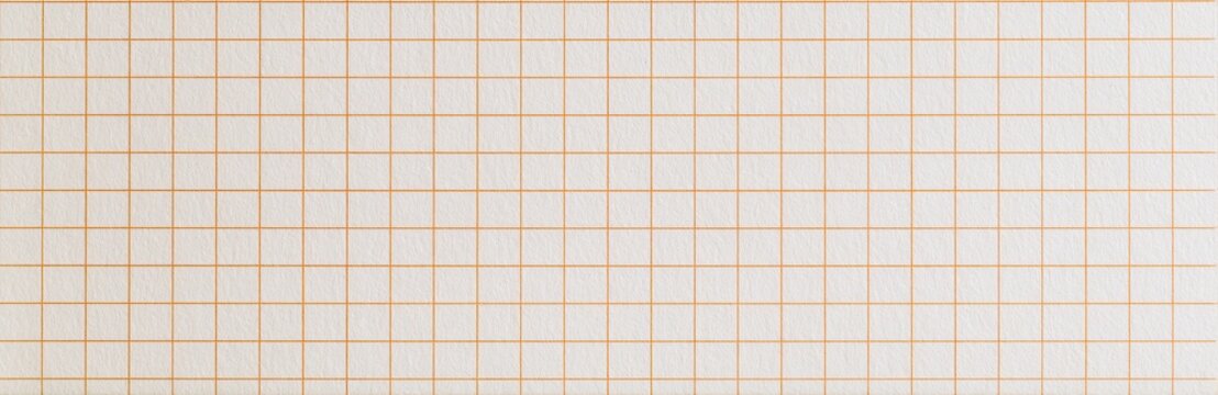 A close-up, full-frame view of faint orange grid lines on a textured off-white paper