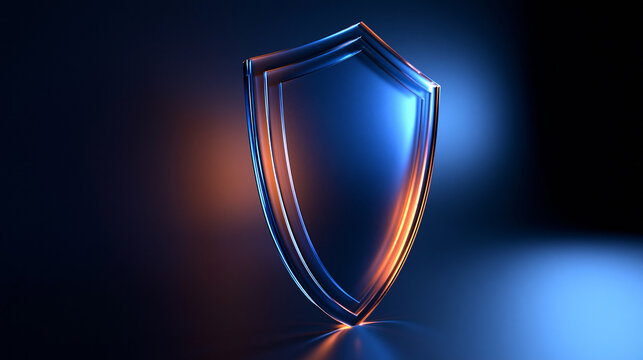 Glass Shield Symbolizing Cybersecurity and Data Protection