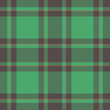 Bandana pattern tartan fabric, masculine plaid background textile. Diverse seamless texture vector check in pastel and green colors.