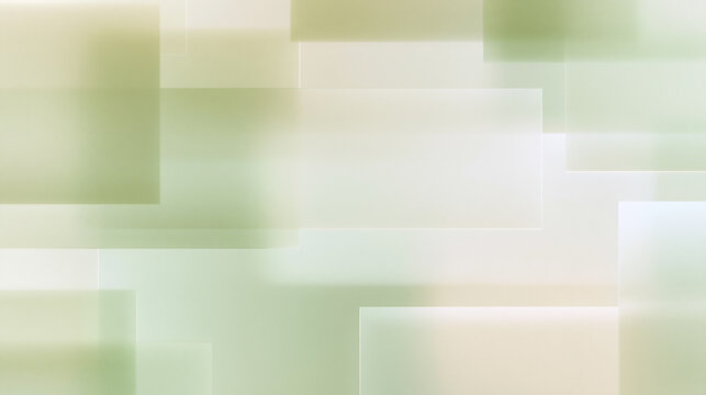 Abstract Geometric Background with Layered Translucent Green Rectangles