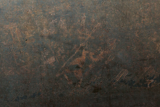Struktur und Textur auf Cortenstahl-Platten