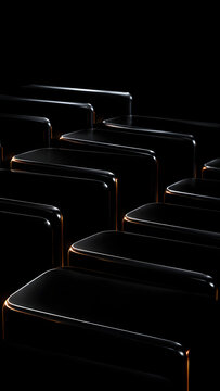 Black Geometric Key Forms AMOLED Wallpaper