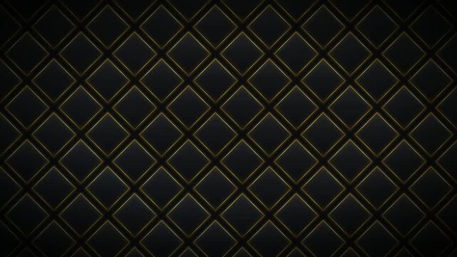 Luxury black diamond pattern background with elegant gold outlines