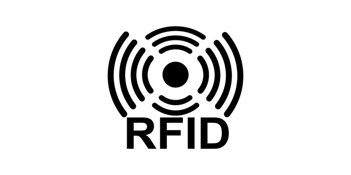 Radio frequency identification signal icon for scanning technologies.