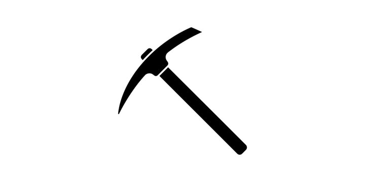 Mining pickaxe hand tool icon for industrial construction equipment use.