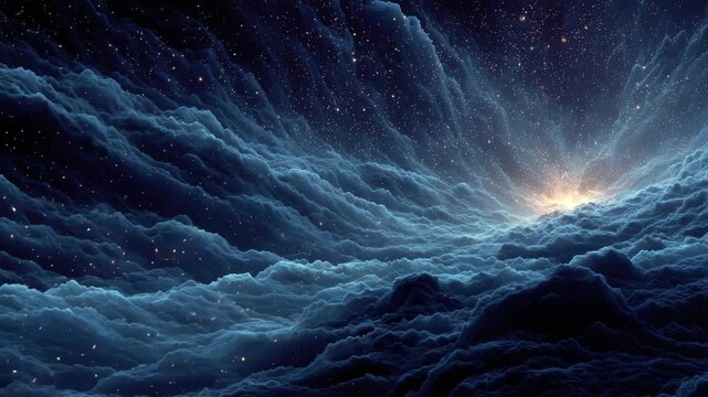 Deep space nebula galaxy stars universe animation ideal for sci-fi documentary b-roll background