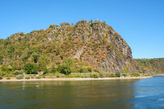 Loreley Rock on the Rhine in the Upper Middle Rhine Valley