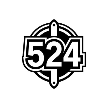 Number 524 Emblem