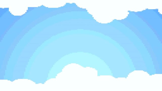 Clouds Pixel art Background Moving Horizontally Animation 4K Videos