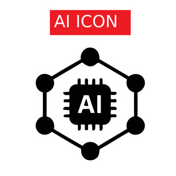Ai logo icon.  Vector, symbol