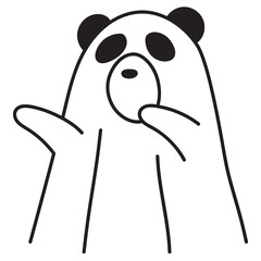 panda bear ghost halloween illustration © neviayue