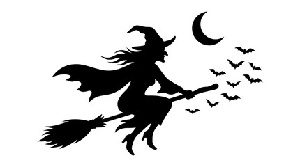 Fototapeta premium Halloween pumpkin silhouette with scary face, spooky jack o lantern vector icon, creepy carved pumpkin for holiday decor