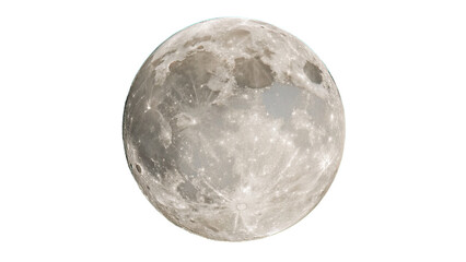 Full moon sphere surface texture astronomy science isolated on transparent background © Olga