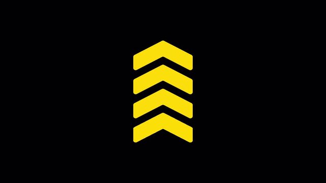Dynamic swipe up directional arrow loop animation 4k
