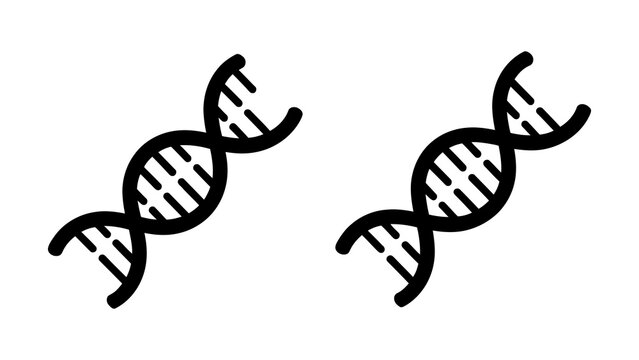 Genetic research illustration featuring two dna strands symbolizing heredity genetics science biology medical discovery innovation health care treatment