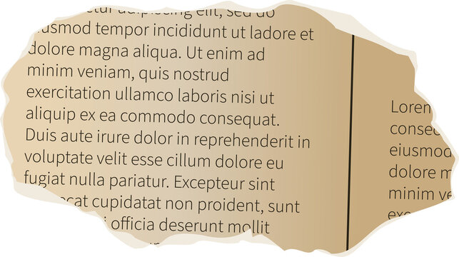 Newspaper Torn Piece Retro