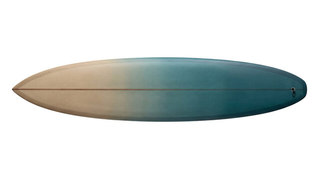 long surfboard isolated PNG, gradient board on transparent background