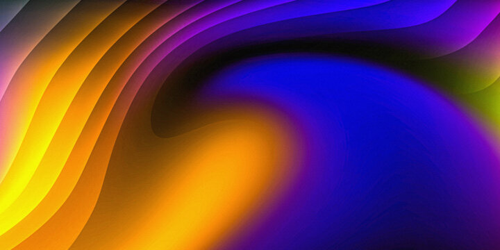 Abstract vibrant swirling background of rainbow colors blending into a dark center