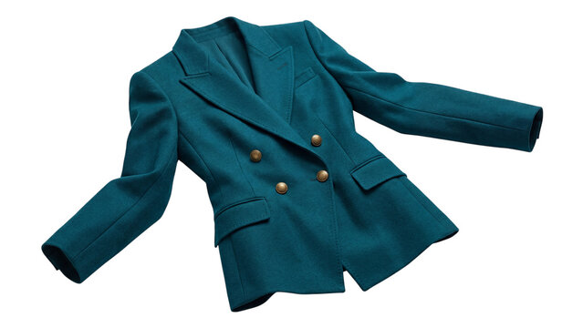 double breasted blazer isolated PNG, tailored jacket on transparent background