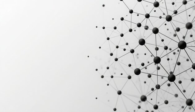 Complex digital network and neural connectivity background featuring intricate interconnected dots and lines connection abstract technology background structure communication molecule medicine
