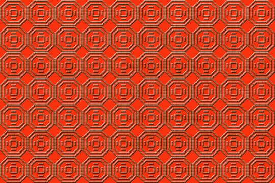 seamless pattern with red hearts