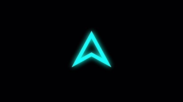 Scrolling up animation with arrow icon sign