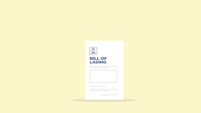 Bill of Lading Shipping Document