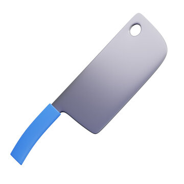 3D butcher Cleaver Knife for professional kitchen cooking and meat preparation