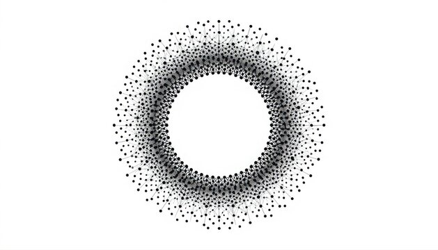 Abstract dotted ring circle halftone graphic design vector element isolated on white background with halftone isolated background abstract particles universe astronomy explosion shockwave