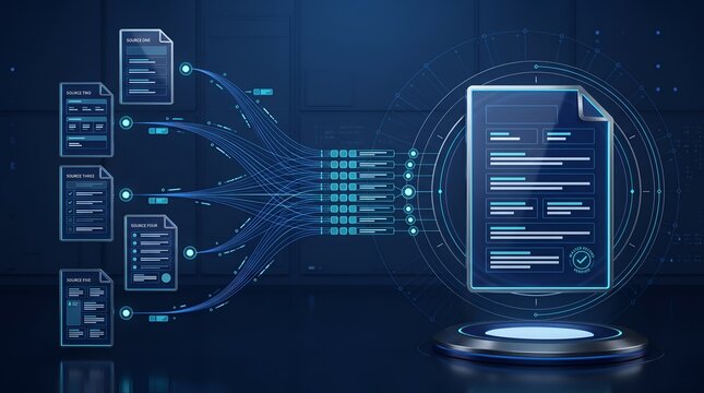 Data processing and verification flowchart with master record