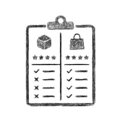 Fototapeta premium Sketch scorecard icon design