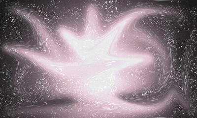 Abstract cosmic with swirling pink and white nebula patterns and grainy texture © SOHIDUL