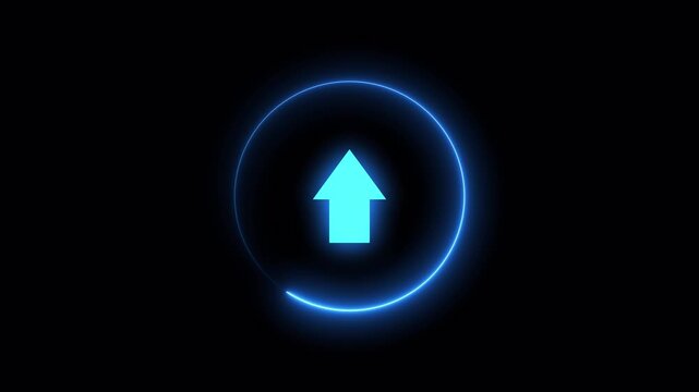 Arrow icon swipe up animation