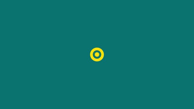 A glowing circle on a black background surrounds a red pulsing dot. This isolated looped animation has an alpha channel. Map pointer icon set with pin symbols for navigation and location markers