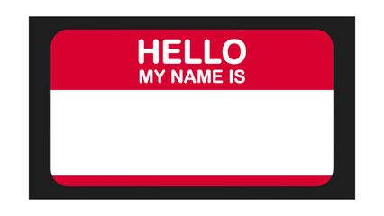 Hello my name is sticker template for introductions networking events social gatherings and personal branding opportunities in professional settings © NK Arts
