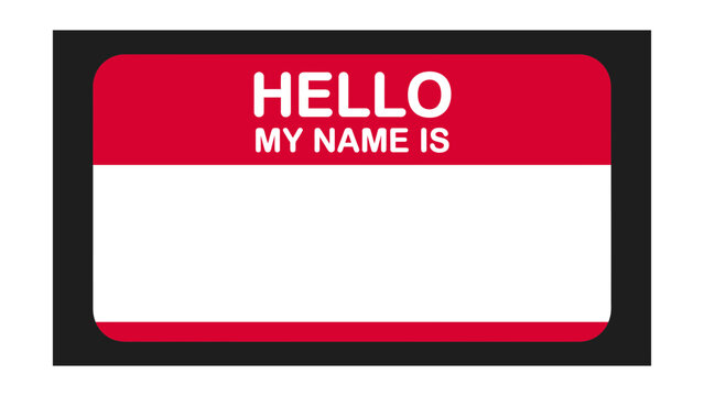Hello my name is sticker template for introductions networking events social gatherings and personal branding opportunities in professional settings