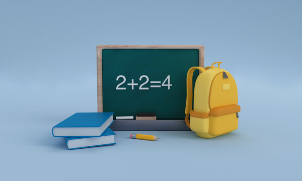 Back to school concept with educational learning objects